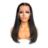 LUXURY NATURAL BLACK RAW HAIR HD FRONTAL WIGS - 180% DENSITY